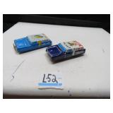 LOT L 52 VINTAGE TIN TRUCK MINI 1950 ERA MILK & IC