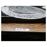 LOT B 99 11 ROUND CAKE PLATE BUBBLE GLASS
