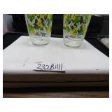 LOT B 1111 ANTIQUE LIBBY FLORAL GLASSES