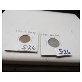 LOT S 26  1956 D LINCOLN CENT & 1941 JEFFERSON NK