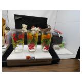 LOT B 102 VINTAGE PEANUT BUTTER GLASSES