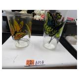 LOT B108  COLLECTIBLE BUTTERFLY GLASSES