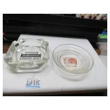 LOT S  15 ANTIQUE ADVERTIZEMENT ASH TRAYS