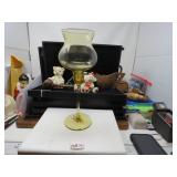 LOT B 73 11 H CANDLE STICK HOLDER YELLOW GLASS