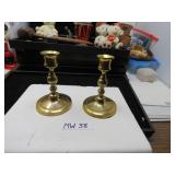 LOT MW 38 ROYAL LIMITED BRASS CANDLE STICK HOLDERS
