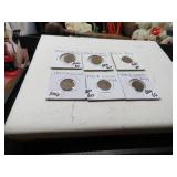 LOT BAA 60   SIX LINCOLON CENTS 1950 D  51 D 2 54D