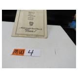 LOT MW 4 PENNSYLVANIA RAILROAD TIME TABLE