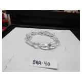 LOT BAA 40  BRACELET CRYSTAL CUBE WITH SILVER  STG