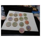 LOT BAA  68 COLLECTION OF COIN CLUB TOCKENS