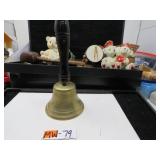 LOT MW 79 BRASS HAND BELL SUNDAY SCHOOL BELL