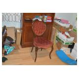 LOT CS RED VELVET EARY AMERICA CHAIR