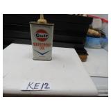 LOT KE 12 OLD COLLECTIBLE GULF OIL TIN