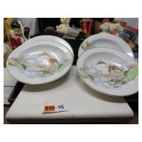 LOT BAA 45  SERVING DINNER BOWLS KUTANI  NIPPION