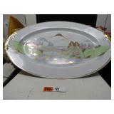 LOT BAA41 KUTANI SERVING PLATTER  16 LONG GOLD TRM