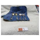 LOT KE 7 SILVER NICKEL & SILVER SPOONS