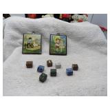 LOT KE 5 MICACEL CUBES  VINTAGE DUTCH WALL ART