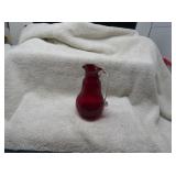 LOT KK 16 TULIP ST BLOWN GLASS RUBY PITCHTER
