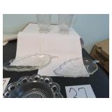 LOT EE37  6 PC FANCY CLEAR PRESSED
