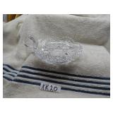 LOT KK 20   AMERICAN BRILLANT CRYSTAL CANDY DISH 6