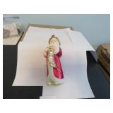 LOT EE 80 ABOUT 8 TALL BLOWN SANTA ORNAMENT