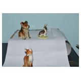 LOT EE10  RED FOX PAIR OF DOGS