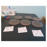 LOT EE 55 QUEEN ANN PINK DEPRESSION  PLATES
