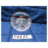 LOT BB17 MUSLIN ART RARE MILLEFIORI GLASS  PLATE