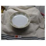 LOT KK 42  4 SALAD PLATES GOLD TRIM MRDITRRAN