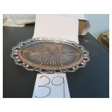 LOT EE39  12 LONG DIVIDED DISH PINK DEPRESSION