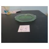 LOT EE 43 DIVIDED GREEN DEPRESSION  PLATE