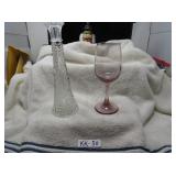 LOT KK 50  RARE PINK DEPRESSION WINE GLASS