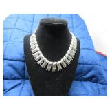 LOT BB11 SARAH COVENTRY SILVER TONE STATMENT NECK