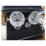 LOT 74  4 WATERFORD CRYSTAL BALLOON WINE GLASSES W