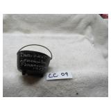 LOT CC 9 MINI CAST IRON KETTLE 1967