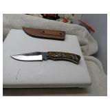 LOT FF23 FIXED BLADE 4 IN CURVED BROWN & BLACK  HE