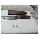 LOT FF # 2 HUNTING KNIFE  & SHEATH 4 INC BLADE