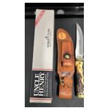 SCHRADE UNCLE HENRY STAG HANDLE KNIFE WITH SHEATH