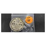 1934 NEW YORK HUNTING LICENSE