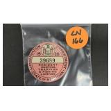 1928 NEW YORK HUNTING LICENSE