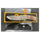 RMEF BROWNING FIXED BLADE KNIFE AND SHEATH
