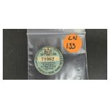 1925 NEW YORK HUNTING LICENSE - BASTIAN BROS CO