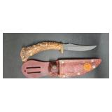ANTLER HANDLED SKINNING KNIFE