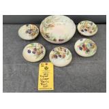 SIGNED LIMOGES BERRY BOWL SET