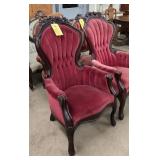 MATCHING CARVED VICTORIAN CHAIRS