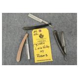 (3) STRAIGHT RAZORS - LITTLE VALLEY NY