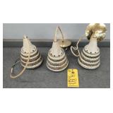 (3) CERAMIC PENDANT LAMPS