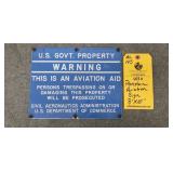 PORCELAIN AVIATION SIGN - 8" X 10"