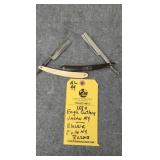 (2) STRAIGHT RAZORS - JAMESTOWN & E