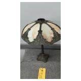 SLAG GLASS TABLE LAMP - 21"