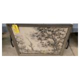 FRENCH TAPESTRY - FRAMED - 32"  X 42"